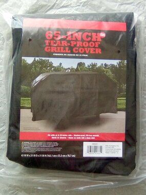 65"(W) x 21"(D) x 31"(H) Tear-Proof Barbeque Grill Cover, Black